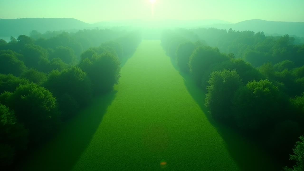 自然と技術が融合した風景